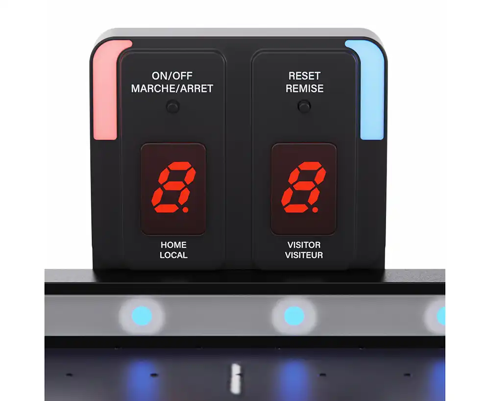 фото Игровой стол – аэрохоккей с подсветкой DFC Championship 53" 135 х 65 см, складной, черный в интернет-магазине спортивных товаров МЯЧИКИ