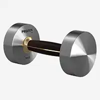 фото Proiron Гантель из нержавеющей стали и черного дерева 5 кг, арт. Г1050НЧ в интернет-магазине спортивных товаров МЯЧИКИ