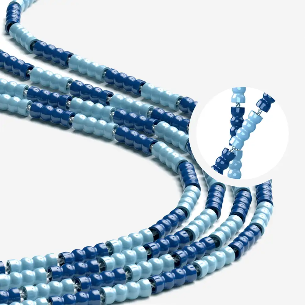 фото Скакалка спортивная Proiron Мягкий Бисер, синяя, арт. СС062 в интернет-магазине спортивных товаров МЯЧИКИ