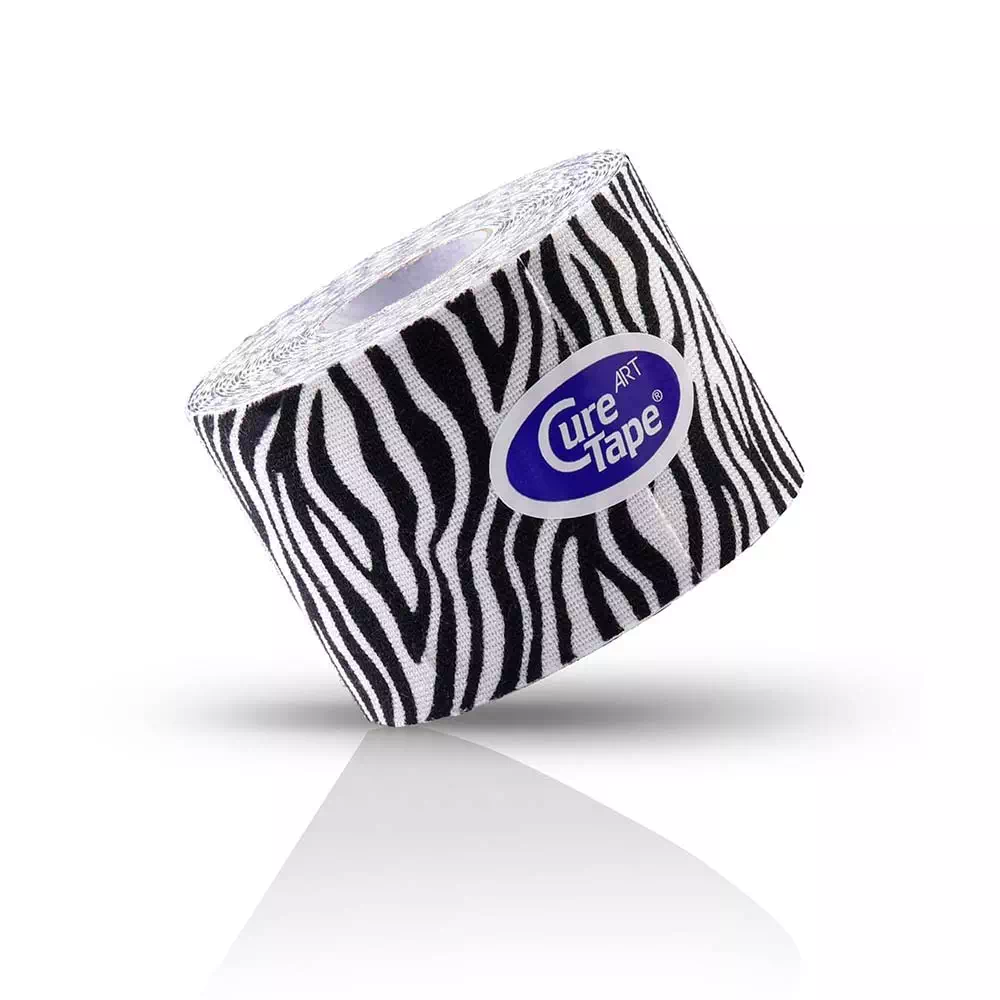 фото Кинезио тейп CureTape Art 5cm x 5m - Zebra в интернет-магазине спортивных товаров МЯЧИКИ