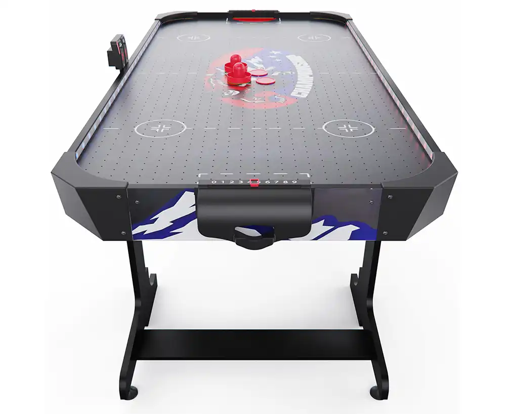 фото Игровой стол – аэрохоккей с подсветкой DFC Championship 53" 135 х 65 см, складной, черный в интернет-магазине спортивных товаров МЯЧИКИ
