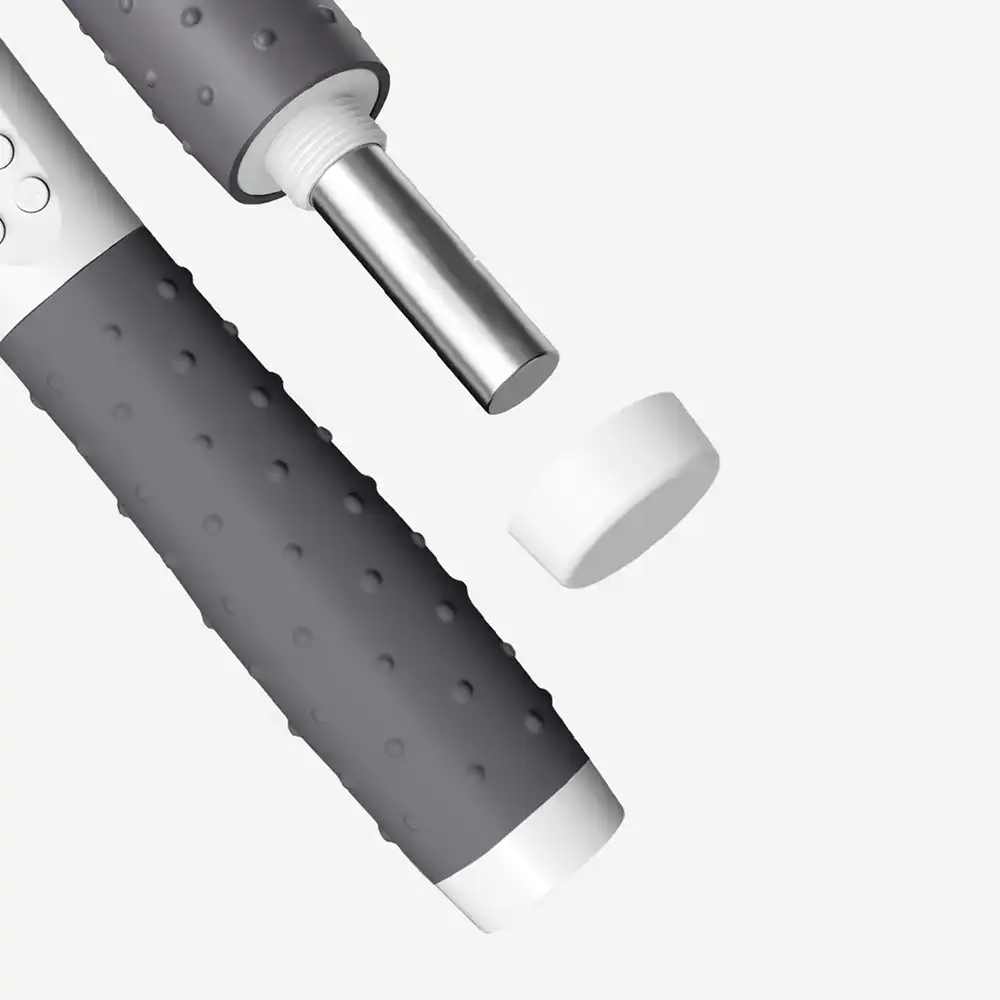 фото Скакалка умная с дисплеем Proiron, бело-серая, арт. ПРО043 в интернет-магазине спортивных товаров МЯЧИКИ