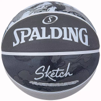 фото Мяч баскетбольный 7 SPALDING Sketch black