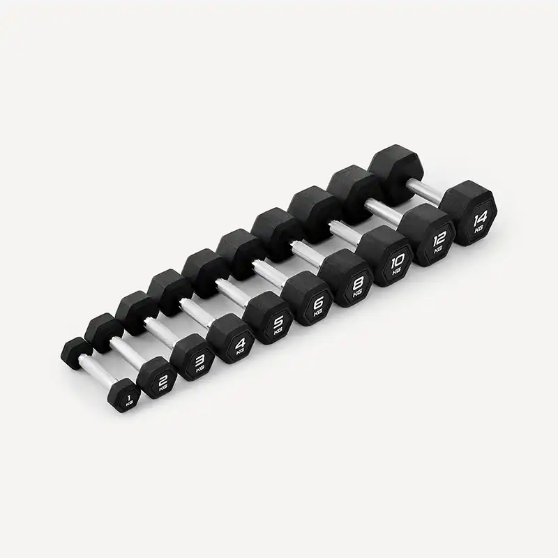 фото Гантель гексагональная Starfit DB-301PRO 1 кг, обрезиненная, черный в интернет-магазине спортивных товаров МЯЧИКИ