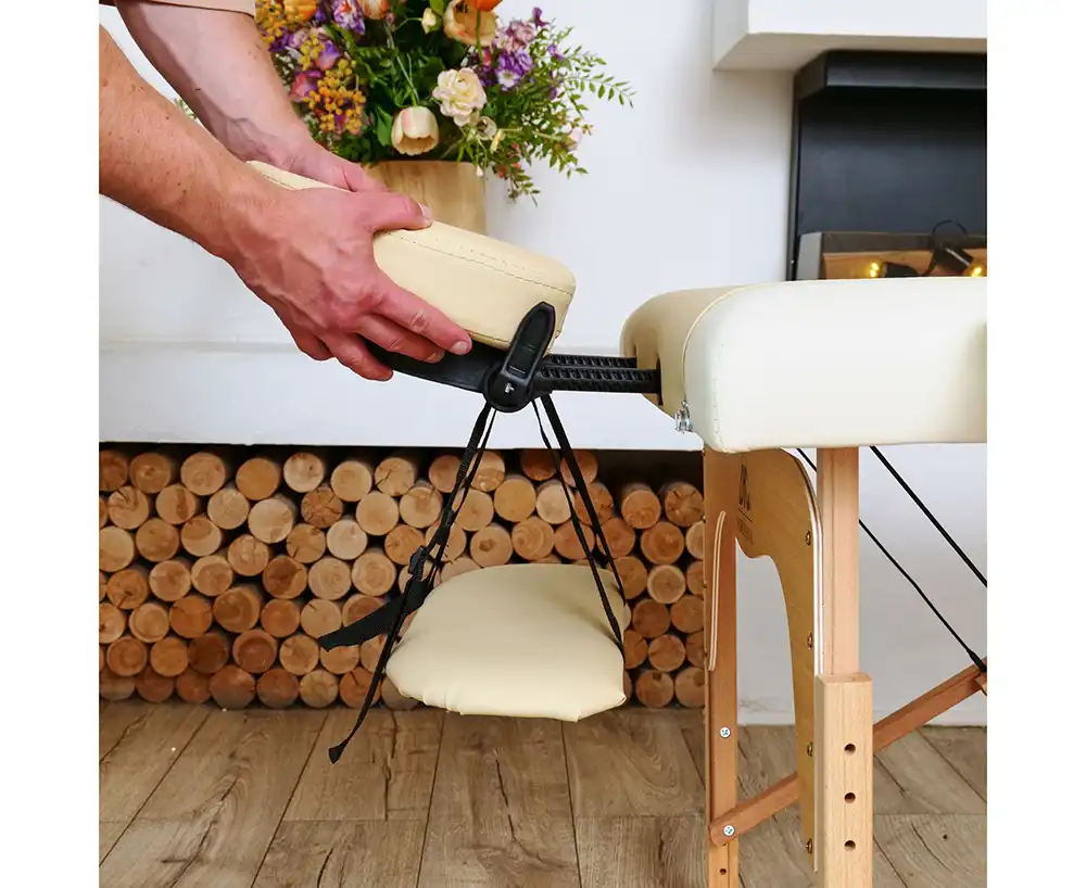 фото Массажный стол DFC NIRVANA Relax, 186 x 70 см, толщина 5 см, бежево-кремовый в интернет-магазине спортивных товаров МЯЧИКИ