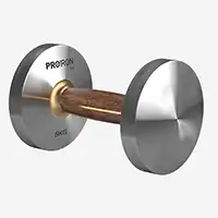 фото Гантель из нержавеющей стали и орехового дерева 6 кг, арт. Г1060НО в интернет-магазине спортивных товаров МЯЧИКИ