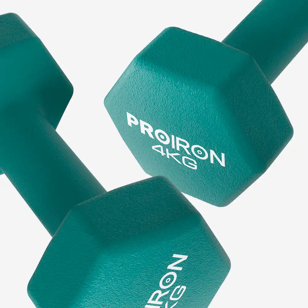 фото Proiron Гантели неопреновые гексагональные 2шт по 4кг, арт. Г2040НГ в интернет-магазине спортивных товаров МЯЧИКИ