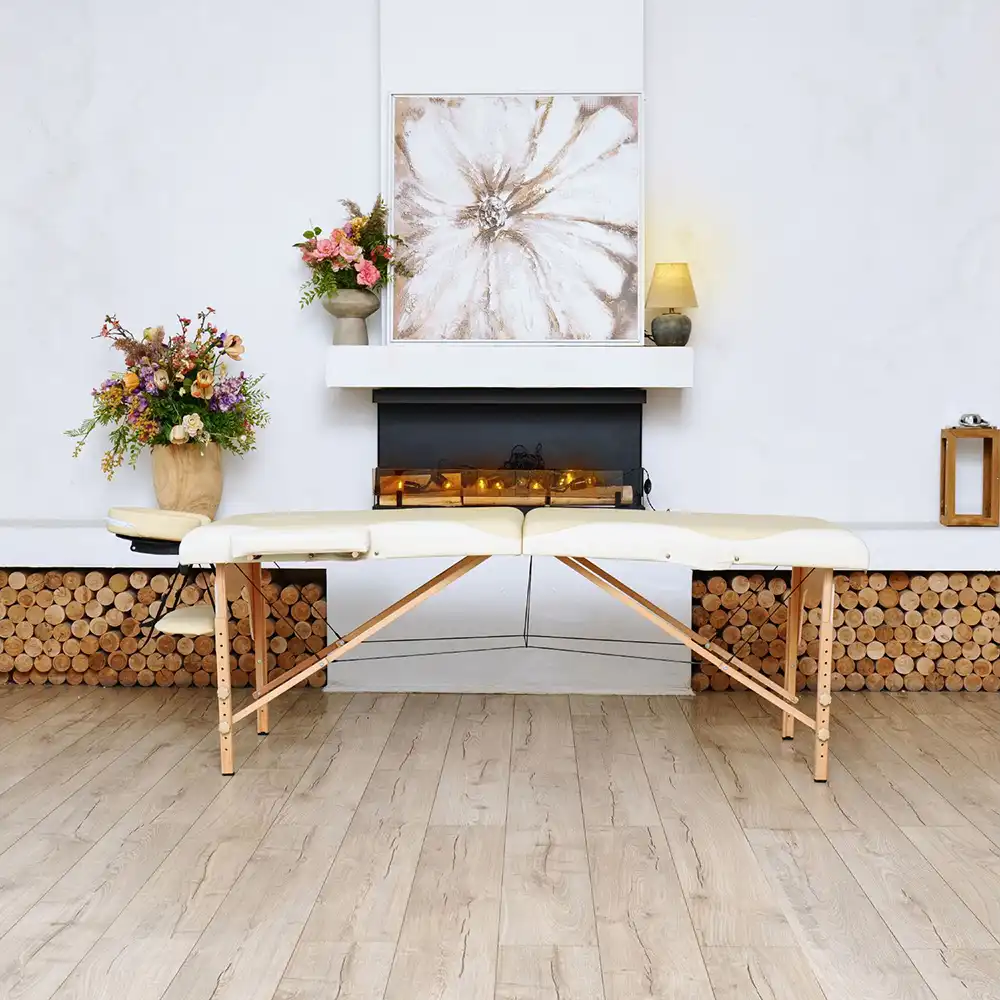 фото Массажный стол DFC NIRVANA Relax, 186 x 70 см, толщина 5 см, бежево-кремовый в интернет-магазине спортивных товаров МЯЧИКИ