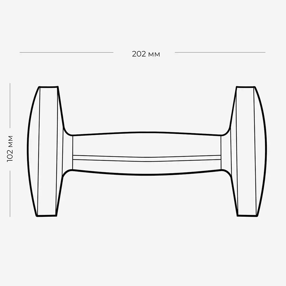 фото Proiron Гантель из нержавеющей стали и черного дерева 4 кг, арт. Г1040НЧ в интернет-магазине спортивных товаров МЯЧИКИ