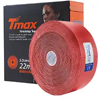фото Тейп кинезиологический TMAX Extra Sticky, размер 5 см x 22 м, Цвет красный в интернет-магазине спортивных товаров МЯЧИКИ