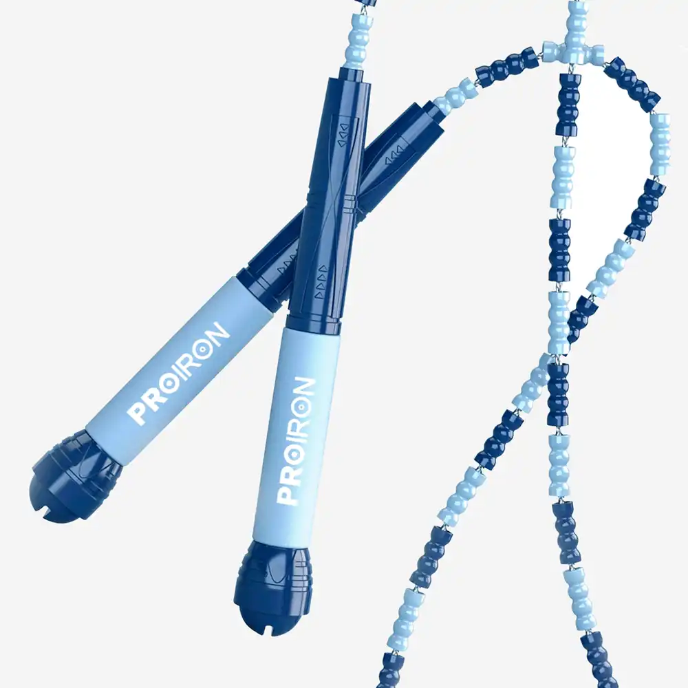 фото Скакалка спортивная Proiron Мягкий Бисер, синяя, арт. СС062 в интернет-магазине спортивных товаров МЯЧИКИ