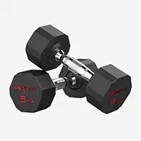 фото Proiron Гантели обрезиненные 2шт по 5кг, арт. Г2050ОБР в интернет-магазине спортивных товаров МЯЧИКИ