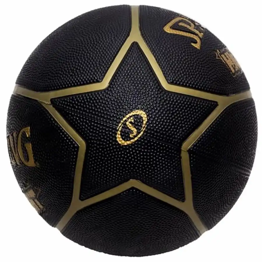 фото Мяч баскетбольный 7 SPALDING Highlight black-gold