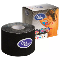 фото Кинезио тейп CureTape Black, 5 см x 5 м в интернет-магазине спортивных товаров МЯЧИКИ