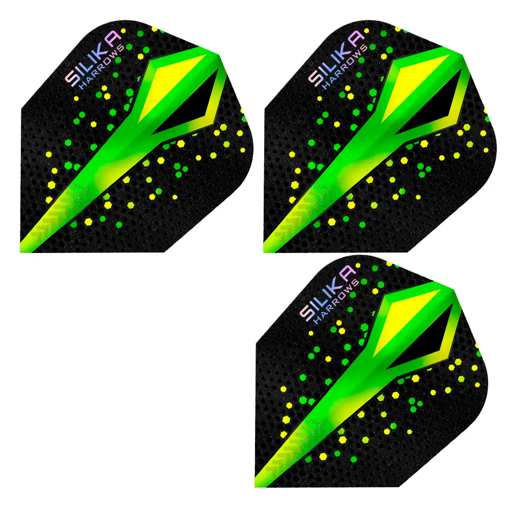 фото Оперение для дротиков Harrows Silika SILIKA COLOURSHIFT No.6 green в интернет-магазине спортивных товаров МЯЧИКИ