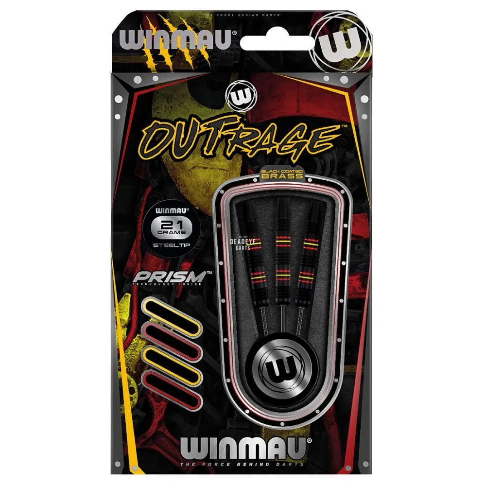 фото Winmau Outrage 21gr, латунь, дротики для дартса в интернет-магазине спортивных товаров МЯЧИКИ
