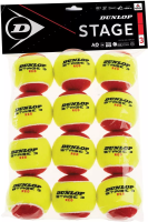 фото Мячи для большого тенниса Dunlop Stage 3, 12 шт, red в интернет-магазине спортивных товаров МЯЧИКИ