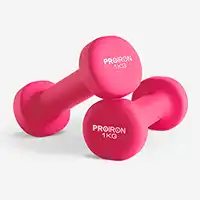 фото Proiron Гантели неопреновые 2шт по 1кг, розовые, арт. Г2010РНЕО в интернет-магазине спортивных товаров МЯЧИКИ