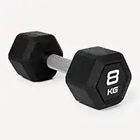 фото Гантель гексагональная Starfit DB-301PRO 8 кг, обрезиненная, черный в интернет-магазине спортивных товаров МЯЧИКИ