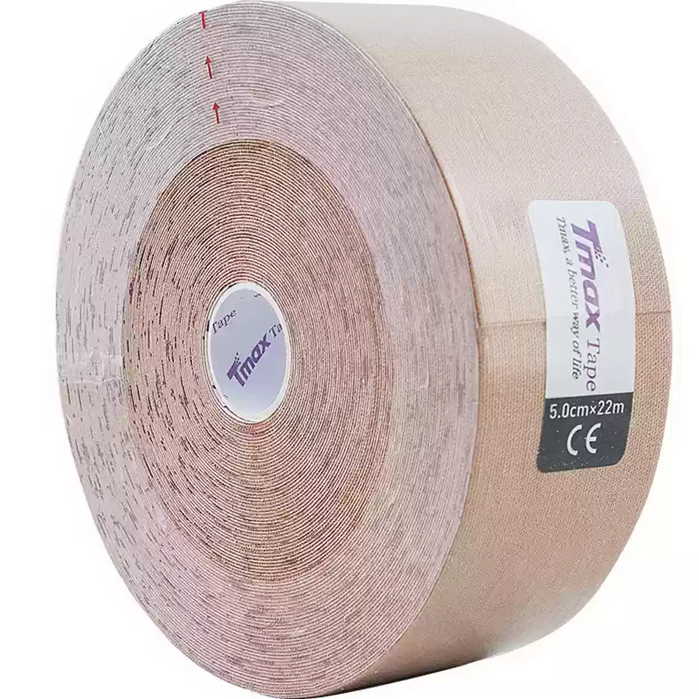 фото Тейп кинезиологический TMAX Extra Sticky, размер 5 см x 22 м, Цвет телесный в интернет-магазине спортивных товаров МЯЧИКИ