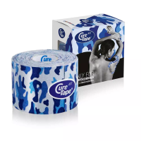 фото Кинезио тейп CureTape Art 5cm x 5m - Army-Blue в интернет-магазине спортивных товаров МЯЧИКИ