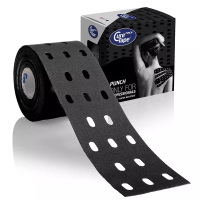 фото Панч тейп кинезио CureTape Punch Black перфорированный, черный в интернет-магазине спортивных товаров МЯЧИКИ