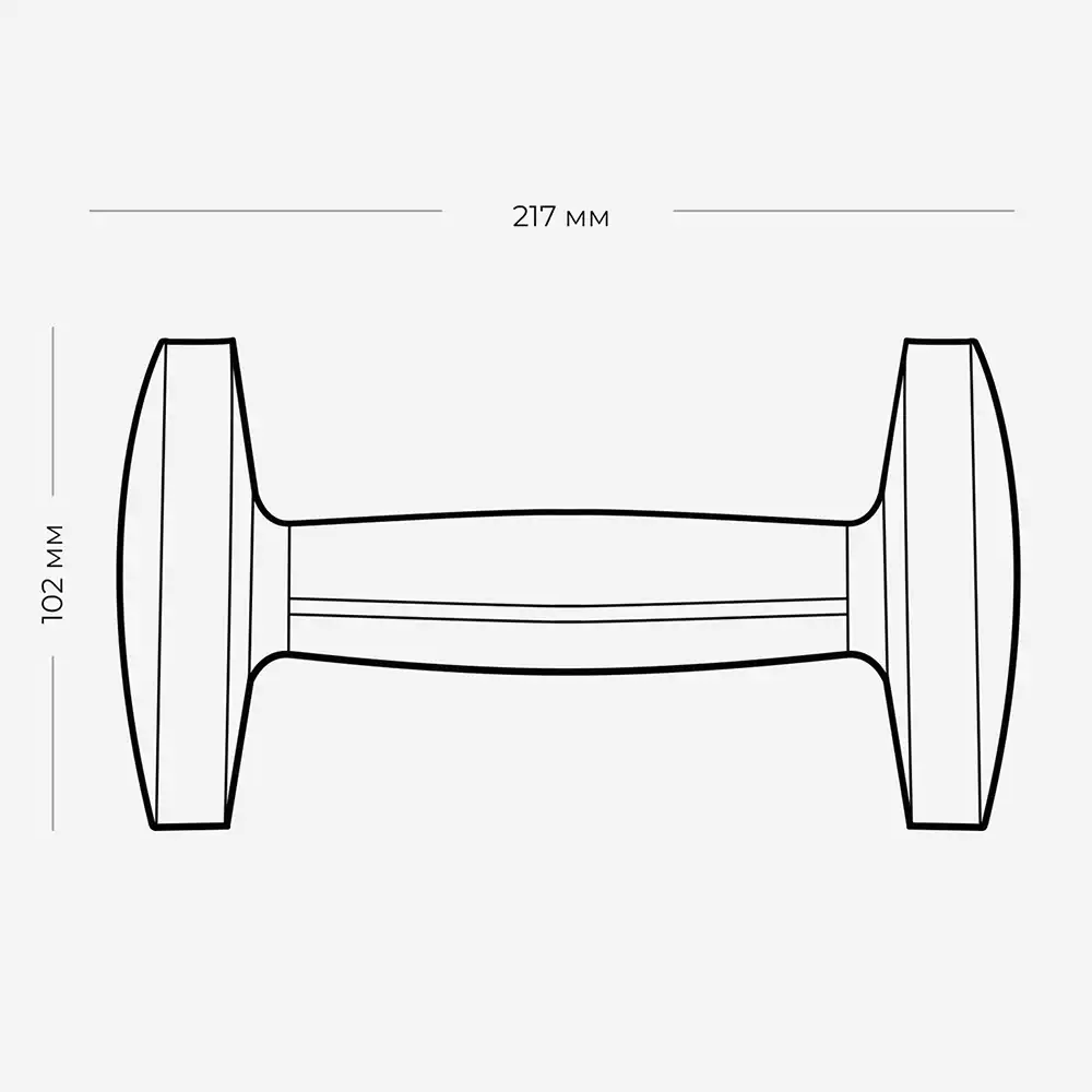 фото Proiron Гантель из нержавеющей стали и черного дерева 5 кг, арт. Г1050НЧ в интернет-магазине спортивных товаров МЯЧИКИ