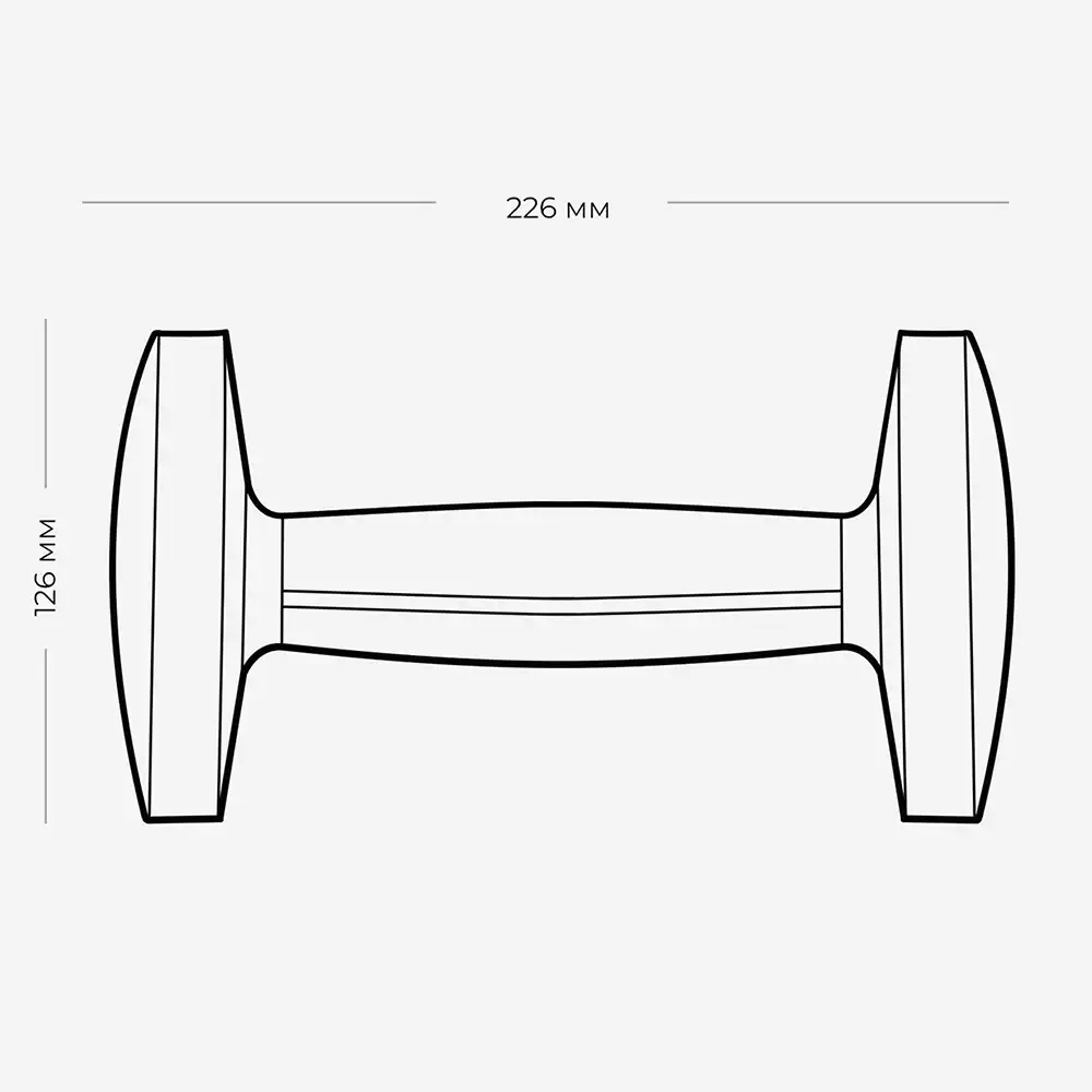 фото Proiron Гантель из нержавеющей стали и черного дерева 8 кг, арт. Г1080НЧ в интернет-магазине спортивных товаров МЯЧИКИ