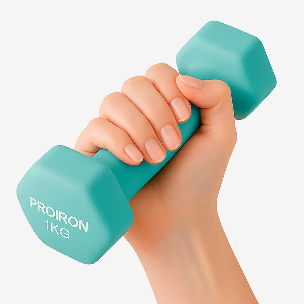 фото Proiron Гантели неопреновые гексагональные 2шт по 1кг, арт. Г2010НГ в интернет-магазине спортивных товаров МЯЧИКИ