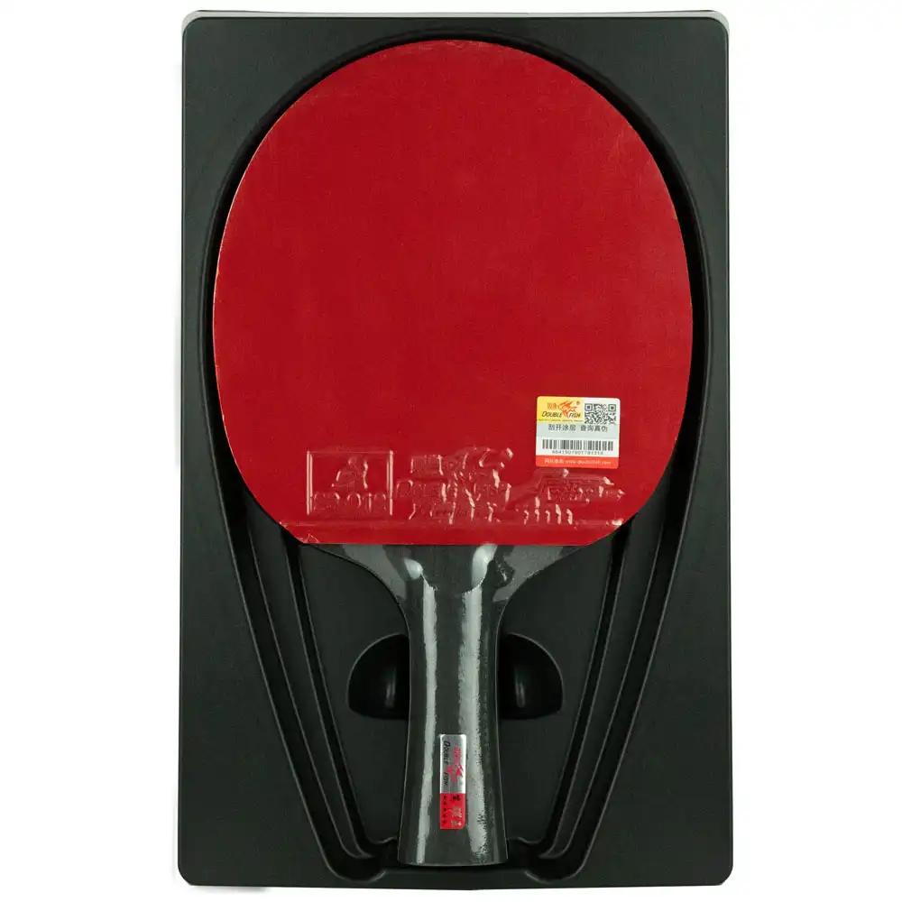 фото Ракетка для настольного тенниса Double Fish Black Carbon King Racket 5*****, профессиональная, ITTF  в интернет-магазине спортивных товаров МЯЧИКИ