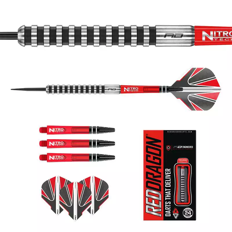 фото Red Dragon Javelin Black 24gr. 85% вольфрам. Дротики для дартса в интернет-магазине спортивных товаров МЯЧИКИ