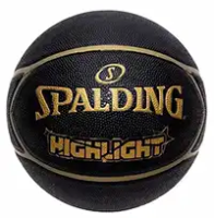 фото Мяч баскетбольный 7 SPALDING Highlight black-gold