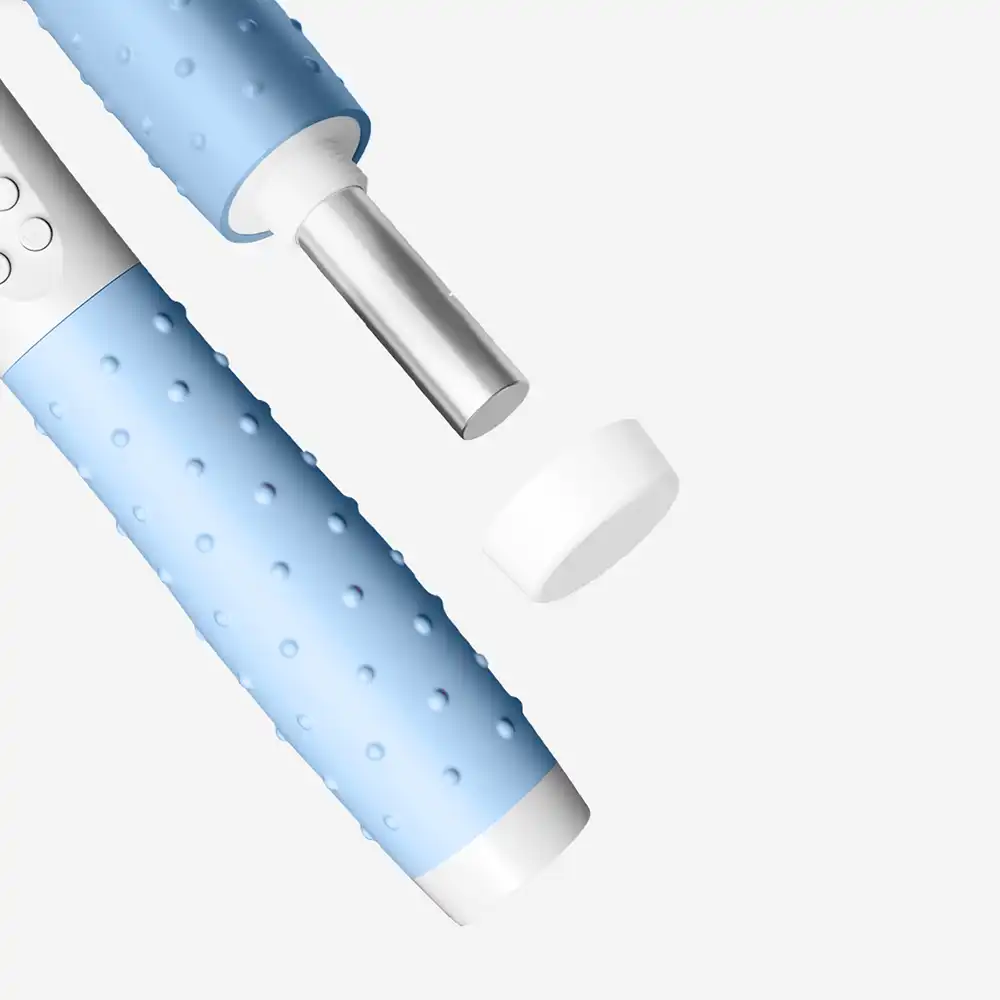 фото Скакалка умная с дисплеем Proiron, бело-синяя, арт. ПРО042 в интернет-магазине спортивных товаров МЯЧИКИ