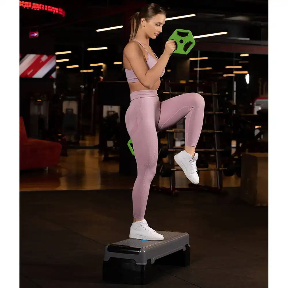 фото Степ-платформа фиксирующаяся SP-204 90х32х25 см, 3-уровневая в интернет-магазине спортивных товаров МЯЧИКИ