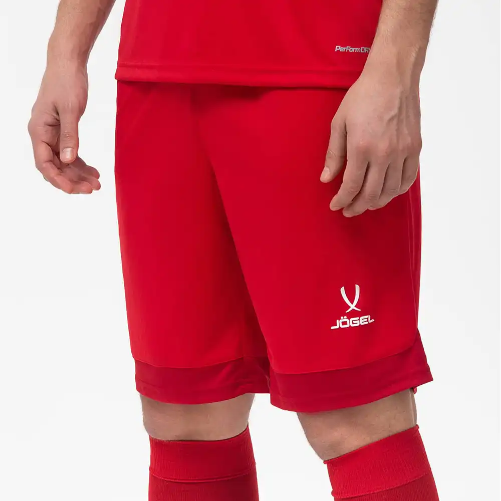фото Шорты игровые DIVISION PerFormDRY Union Shorts, красный/темно-красный/белый в интернет-магазине спортивных товаров МЯЧИКИ
