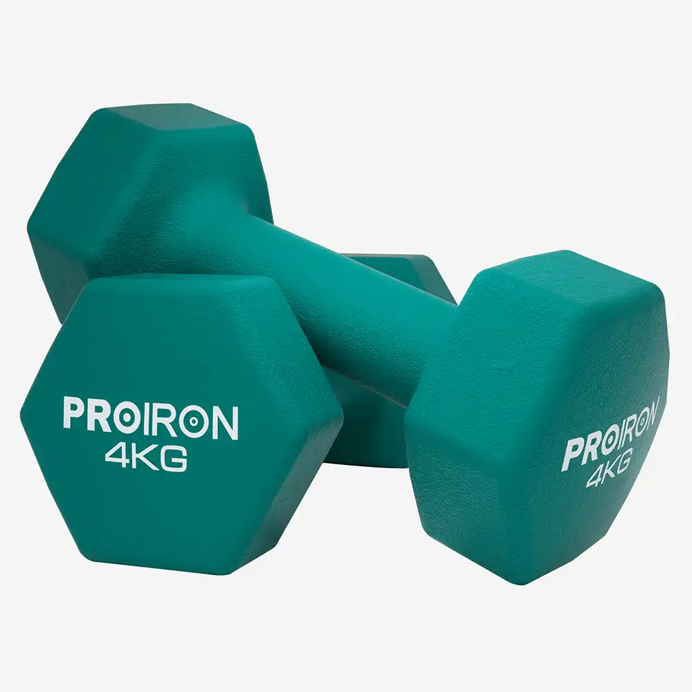 фото Proiron Гантели неопреновые гексагональные 2шт по 4кг, арт. Г2040НГ в интернет-магазине спортивных товаров МЯЧИКИ