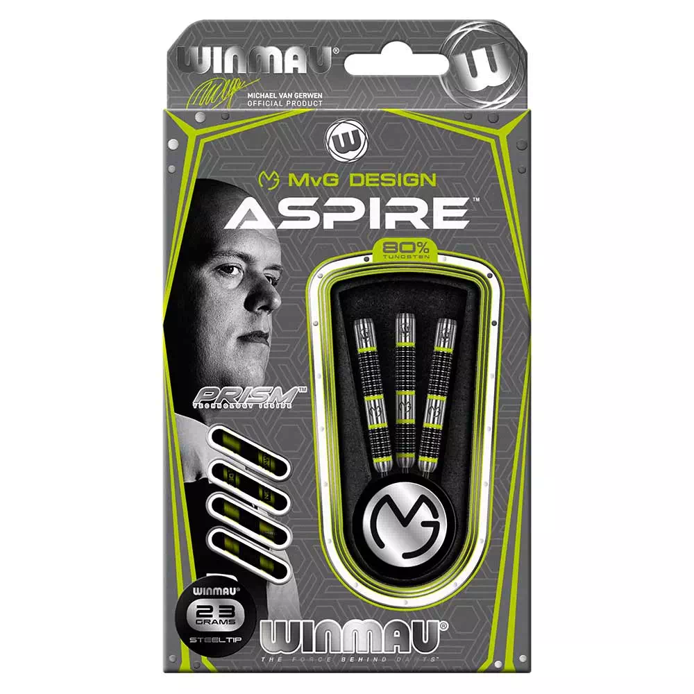 фото Winmau MvG Aspire 23 gr. 80% вольфрам. Дротики для дартса в интернет-магазине спортивных товаров МЯЧИКИ