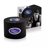 фото Кинезио тейп CureTape Sports Black, 5 см x 5 м в интернет-магазине спортивных товаров МЯЧИКИ