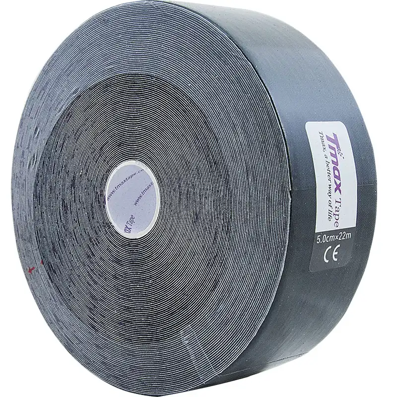 фото Тейп кинезиологический TMAX Extra Sticky, размер 5 см x 22 м, Цвет черный в интернет-магазине спортивных товаров МЯЧИКИ