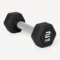 фото Гантель гексагональная Starfit DB-301PRO 2 кг, обрезиненная, черный в интернет-магазине спортивных товаров МЯЧИКИ