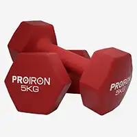фото Proiron Гантели неопреновые гексагональные 2шт по 5кг, арт. Г2050НГ в интернет-магазине спортивных товаров МЯЧИКИ