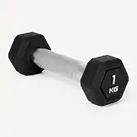 фото Гантель гексагональная Starfit DB-301PRO 1 кг, обрезиненная, черный в интернет-магазине спортивных товаров МЯЧИКИ