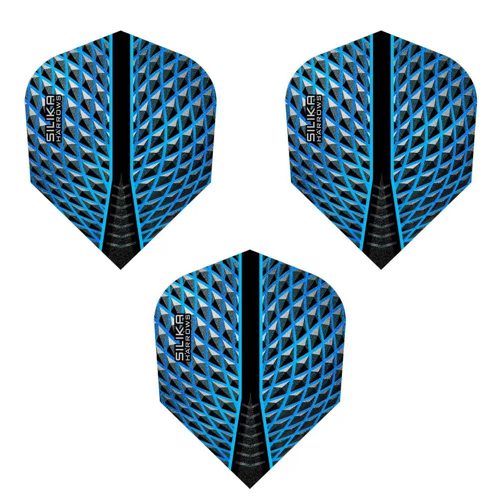 фото Оперение для дротиков HARROWS SILIKA Lumen no 6 blue в интернет-магазине спортивных товаров МЯЧИКИ
