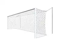 фото Ворота футбольные алюминиевые 7,32х2,44 глубина ворот 2м с верхними опорами под сетку (стационарные) в интернет-магазине спортивных товаров МЯЧИКИ