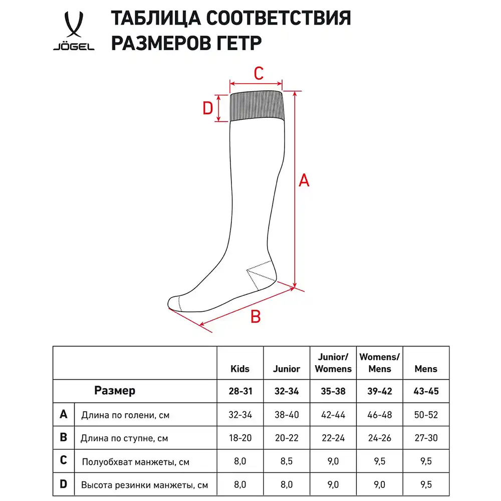 фото Гетры футбольные Match Socks, белый в интернет-магазине спортивных товаров МЯЧИКИ