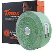 фото Тейп кинезиологический TMAX Extra Sticky, размер 5 см x 22 м, Цвет зеленый в интернет-магазине спортивных товаров МЯЧИКИ