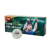 фото Мячи для настольного тенниса DHS RS40A 3*** ITTF, 10 шт., бел. пластик в интернет-магазине спортивных товаров МЯЧИКИ