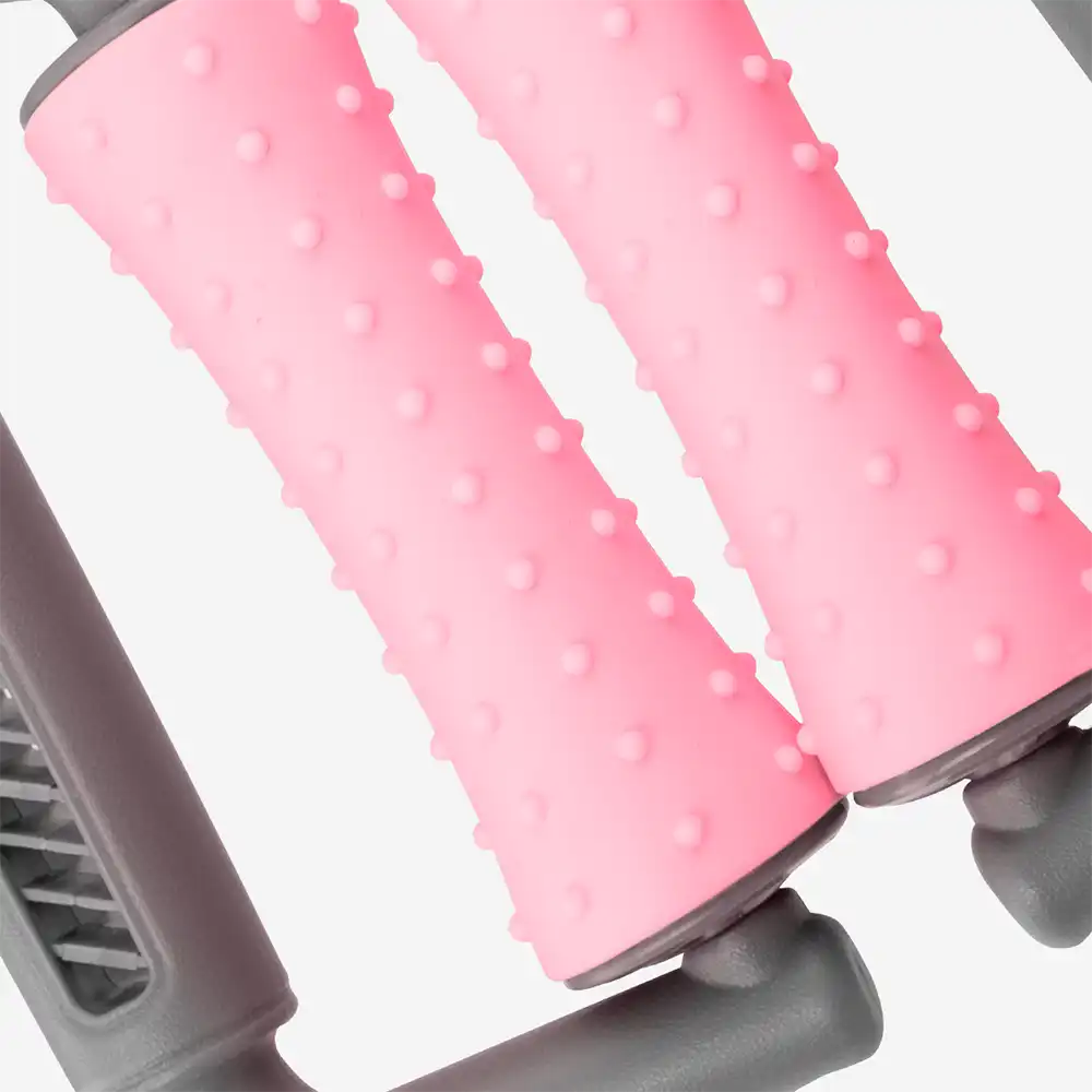 фото Массажер для тела роликовый Proiron, розово-серый, арт. АМК0201 в интернет-магазине спортивных товаров МЯЧИКИ