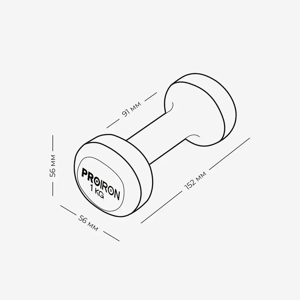 фото Proiron Гантели неопреновые 2шт по 1кг, розовые, арт. Г2010РНЕО в интернет-магазине спортивных товаров МЯЧИКИ