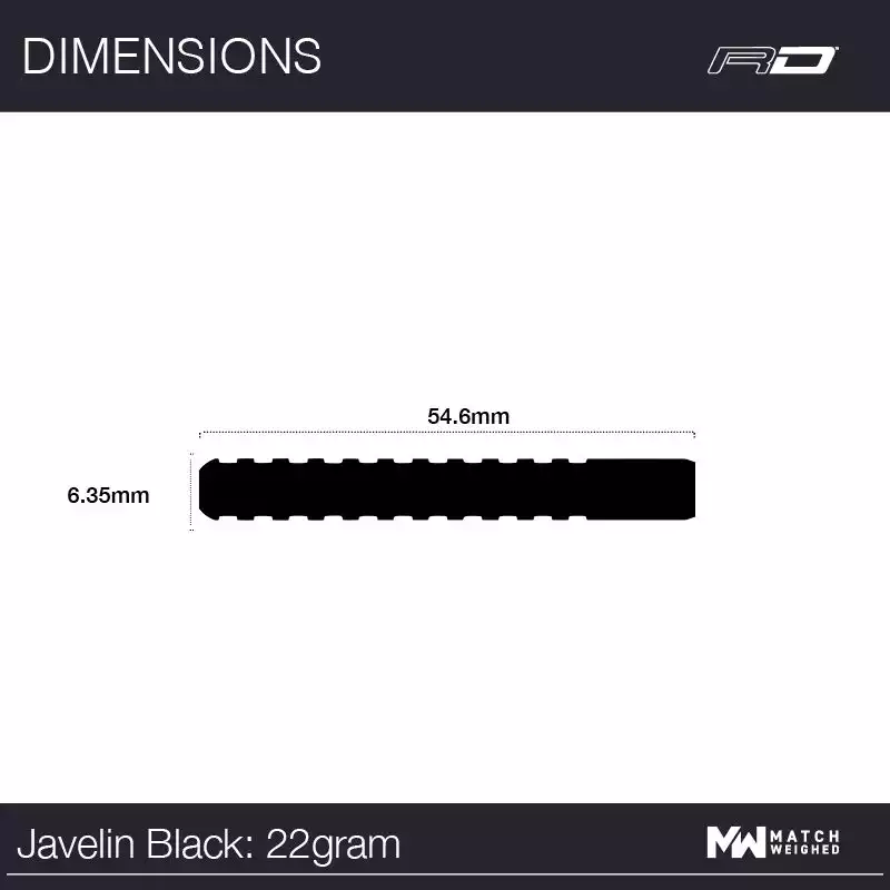 фото Red Dragon Javelin Black 22gr. 85% вольфрам. Дротики для дартса в интернет-магазине спортивных товаров МЯЧИКИ